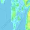 Mappa topografica Overton, altitudine, rilievo