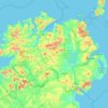 Mappa topografica Nordirland, altitudine, rilievo