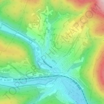 Mappa topografica 97846, altitudine, rilievo