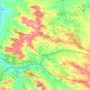 Mappa topografica Leboulin, altitudine, rilievo