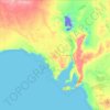 Mappa topografica South Australia, altitudine, rilievo