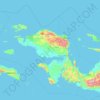 Mappa topografica West-Papoea, altitudine, rilievo