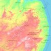 Mappa topografica Paraíba, altitudine, rilievo