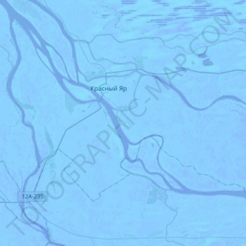 Mappa topografica Красноярский сельсовет, altitudine, rilievo