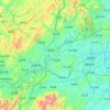 Mappa topografica 涟源市, altitudine, rilievo