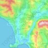 Mappa topografica Centola, altitudine, rilievo