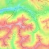 Mappa topografica Villar-d'Arêne, altitudine, rilievo