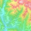 Mappa topografica Aragüés del Puerto, altitudine, rilievo