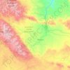Mappa topografica Fremont County, altitudine, rilievo