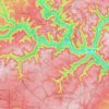 Mappa topografica Gibson Township, altitudine, rilievo
