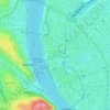 Mappa topografica V. kerület, altitudine, rilievo