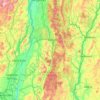 Mappa topografica Green Mountain National Forest, altitudine, rilievo