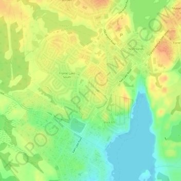Mappa topografica Horton Cresent Park, altitudine, rilievo