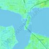 Mappa topografica East Coast Greenway, altitudine, rilievo