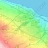 Mappa topografica Parco Naturale Regionale Lama Balice, altitudine, rilievo