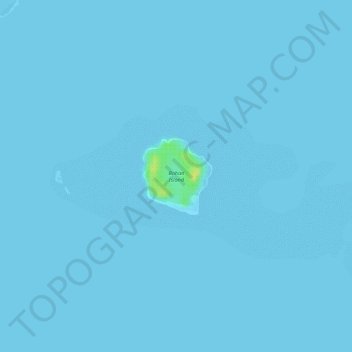 Mappa topografica Bohan Island, altitudine, rilievo