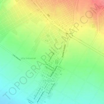 Mappa topografica Parque Futuro Majes, altitudine, rilievo
