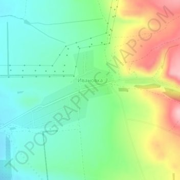 Mappa topografica Ивановка, altitudine, rilievo