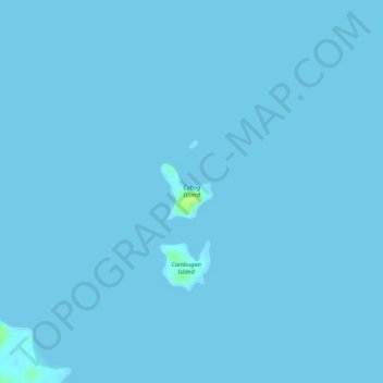 Mappa topografica Cabog Island, altitudine, rilievo