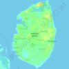 Mappa topografica Tandubas Island, altitudine, rilievo