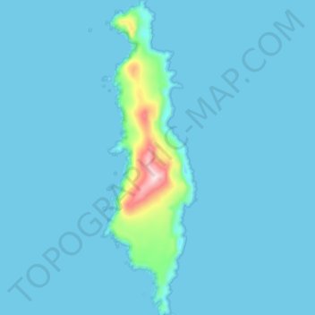 Mappa topografica Forrester Island, altitudine, rilievo