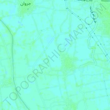 Mappa topografica Kafr Al Bagour Village, altitudine, rilievo