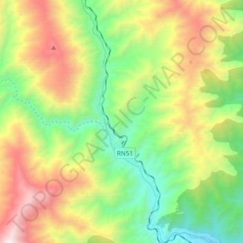 Mappa topografica Río Toro, altitudine, rilievo