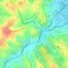 Mappa topografica Praça das Artes, altitudine, rilievo