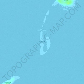 Mappa topografica Liaburan Island, altitudine, rilievo