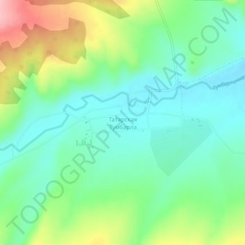 Mappa topografica Татарская Тумбарла, altitudine, rilievo