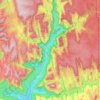Mappa topografica Zion Canyon, altitudine, rilievo