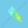 Mappa topografica Jinamoc Island, altitudine, rilievo