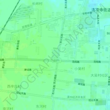 Mappa topografica 文化广场, altitudine, rilievo