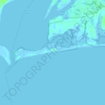 Mappa topografica South Cape Beach, altitudine, rilievo