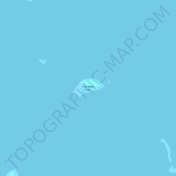 Mappa topografica Fish Hawk Key, altitudine, rilievo