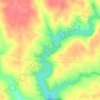 Mappa topografica Duck River Reservoir, altitudine, rilievo