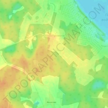 Mappa topografica Николо-Прозорово, altitudine, rilievo