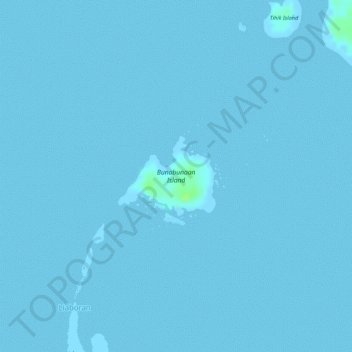 Mappa topografica Bunabunaan Island, altitudine, rilievo