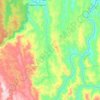 Mappa topografica Río Tenche, altitudine, rilievo