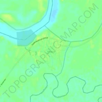 Mappa topografica Норск, altitudine, rilievo