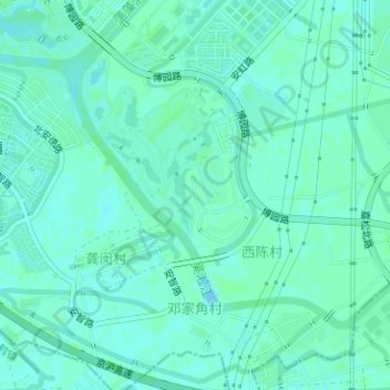 Mappa topografica 吴淞江, altitudine, rilievo