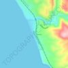 Mappa topografica Jalama Beach County Park, altitudine, rilievo