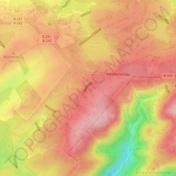 Mappa topografica Entensumpf, altitudine, rilievo