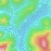 Mappa topografica Lago di Tramonti, altitudine, rilievo