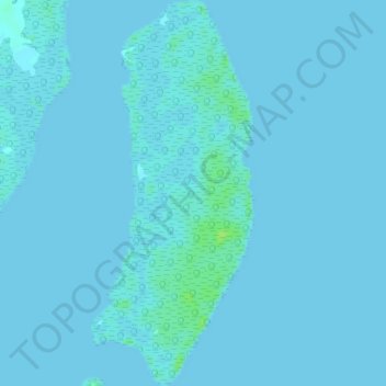 Mappa topografica North Verde Island, altitudine, rilievo