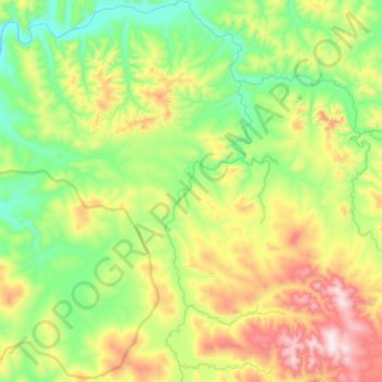Mappa topografica Огоджа, altitudine, rilievo