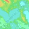 Mappa topografica Little Whitefish Lake, altitudine, rilievo