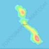 Mappa topografica Pulau Aceh, altitudine, rilievo