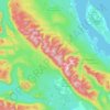 Mappa topografica Beaufort Range, altitudine, rilievo
