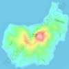 Mappa topografica Darnley Island, altitudine, rilievo